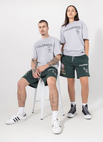 Majestic Mlb Colorado Rockies City Connect Mesh Short in Green