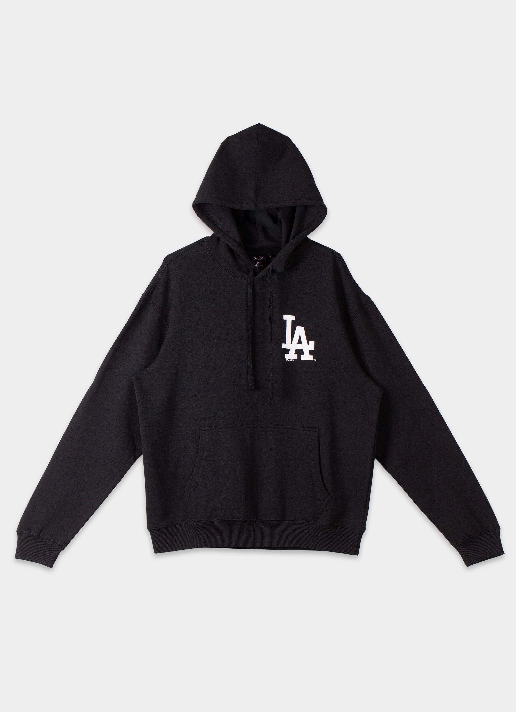 Majestic Mlb Los Angeles Dodgers Vintage Arch Date Hoodie in Black