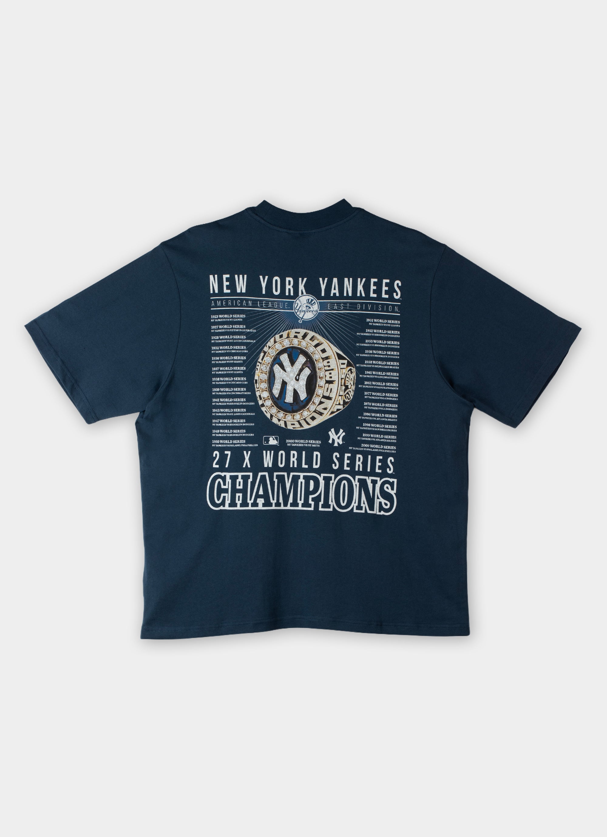 Majestic Mlb New York Yankees 27 X World Series Tee in Blue | Red Rat