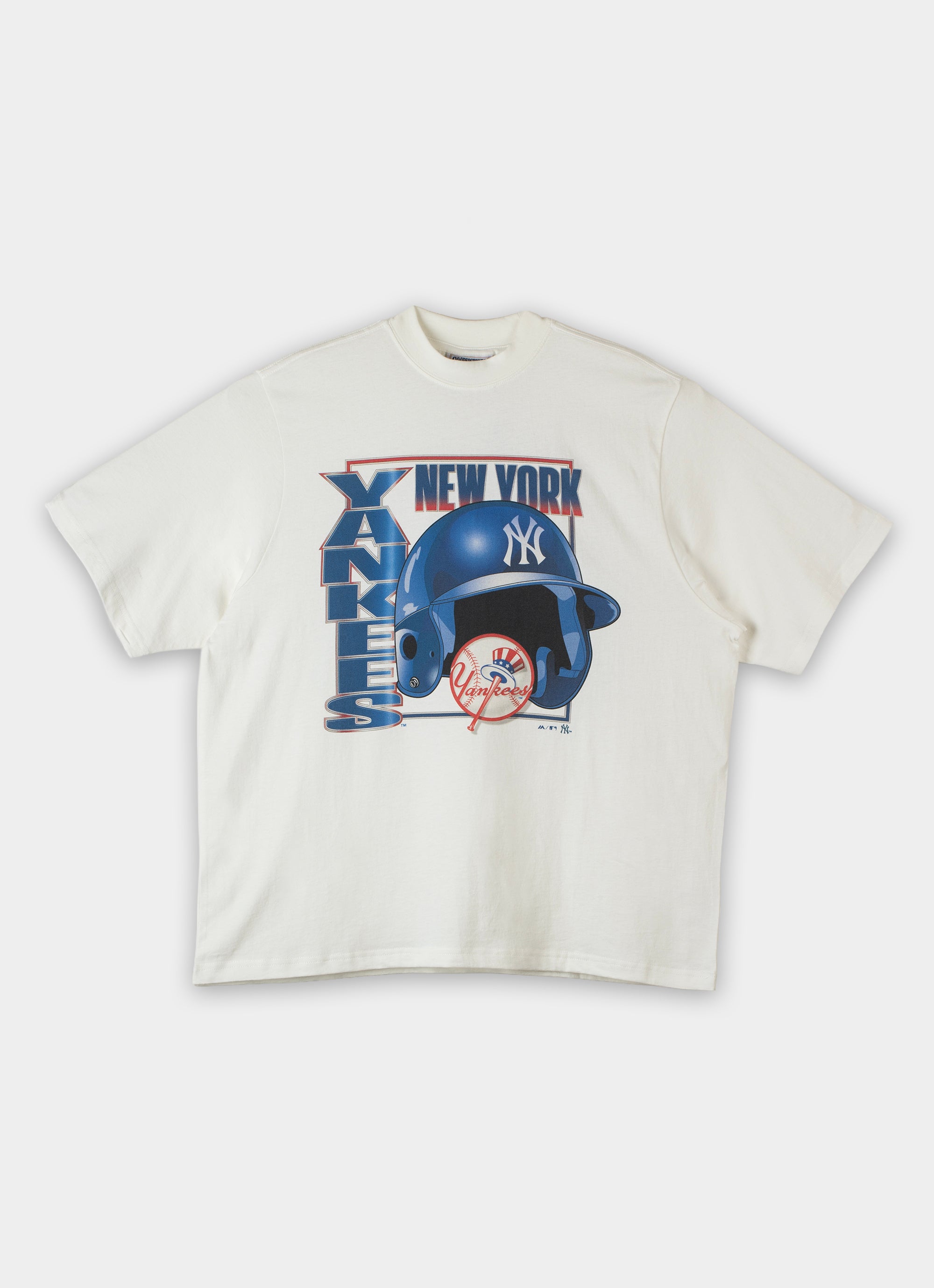 Majestic Mlb New York Yankees One Base Tee in White | Red Rat