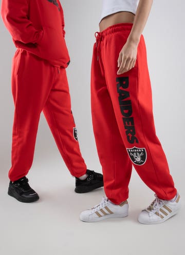 Majestic Nfl Las Vegas Raiders Fleece Track Pants in Red