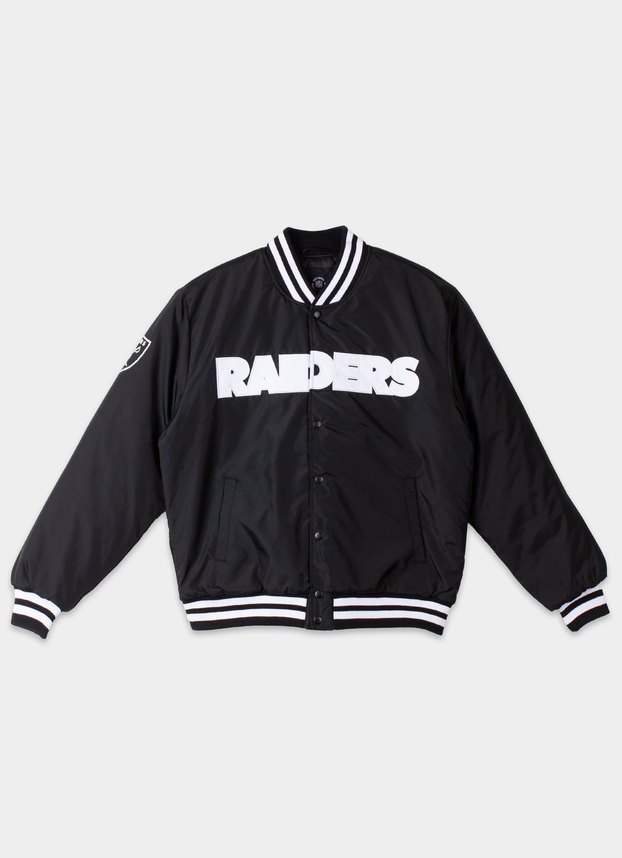Majestic Nfl Las Vegas Raiders Varsity Jacket in Black | Red Rat