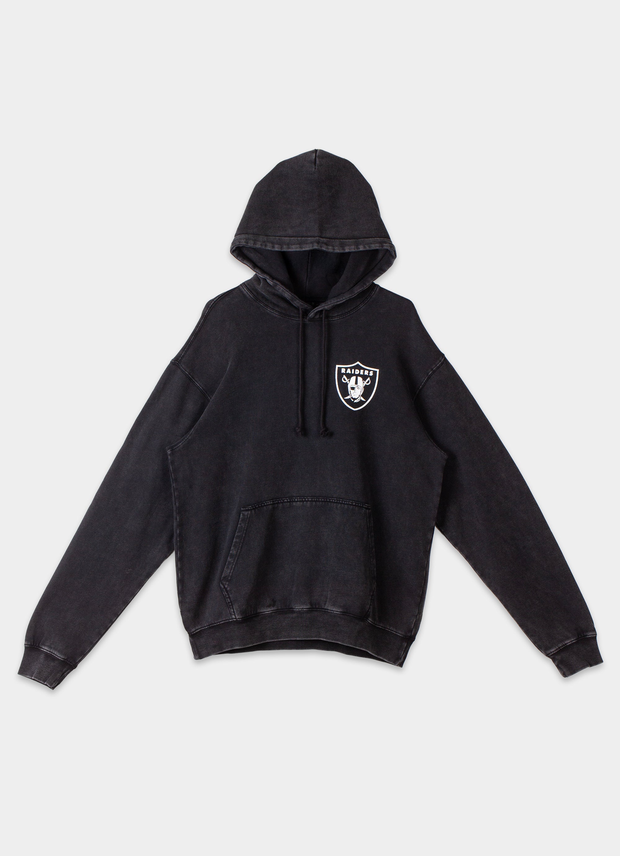 Majestic Nfl Las Vegas Raiders Vintage Arch Acid Hoodie in Black