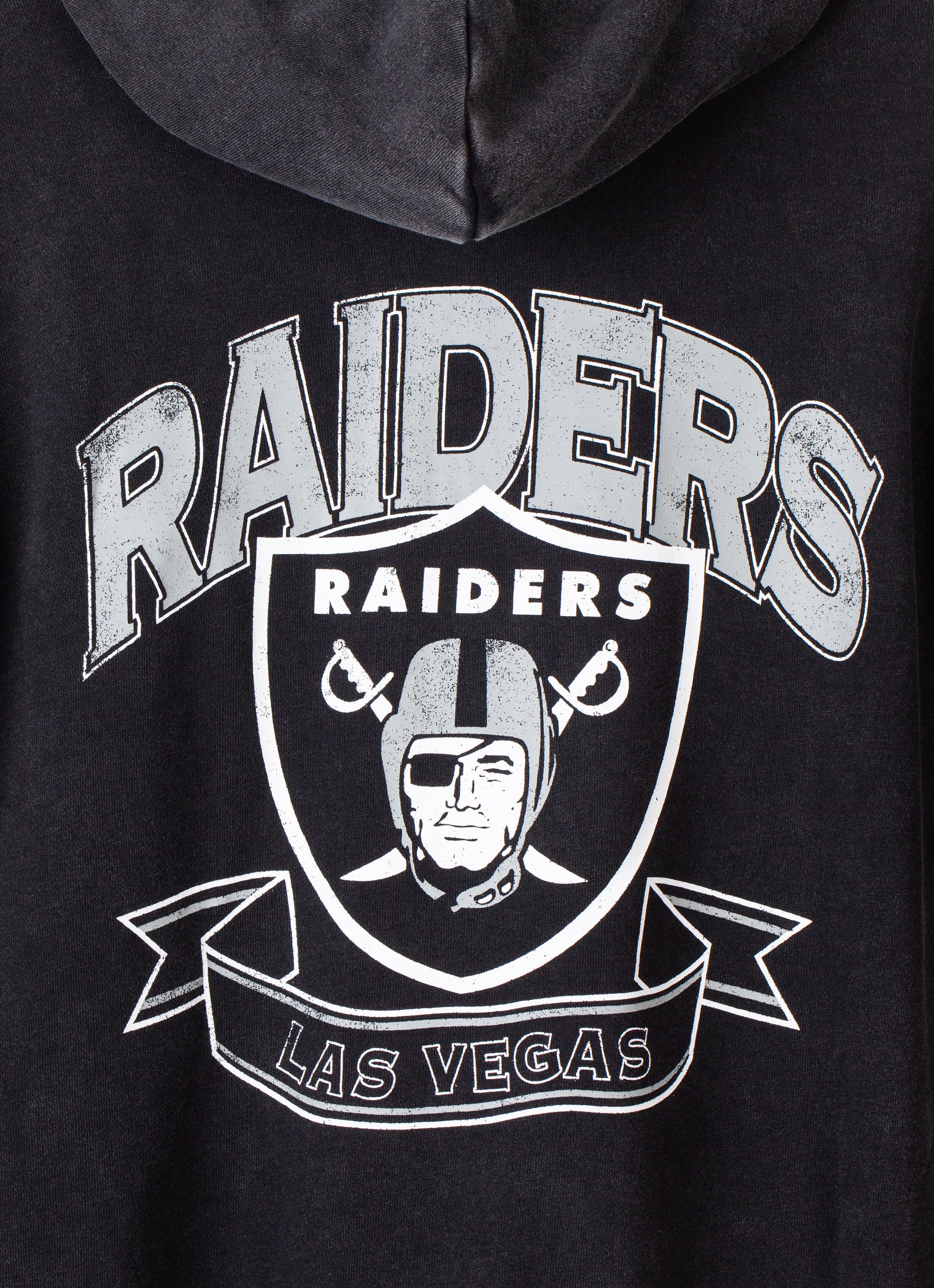 Majestic Nfl Las Vegas Raiders Vintage Arch Acid Hoodie in Black