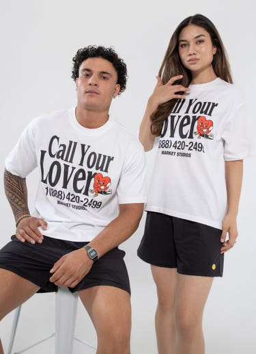 Market Call Your Lover Tee in White