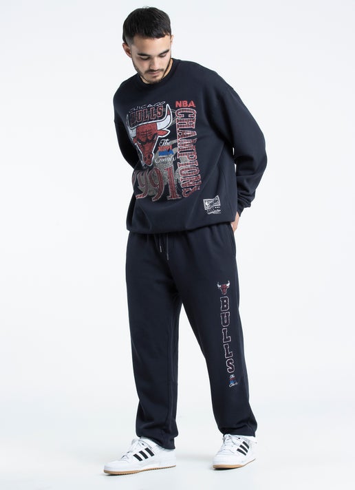 Mitchell & Ness Nba Chicago Bulls Champion Sweatpants in Black