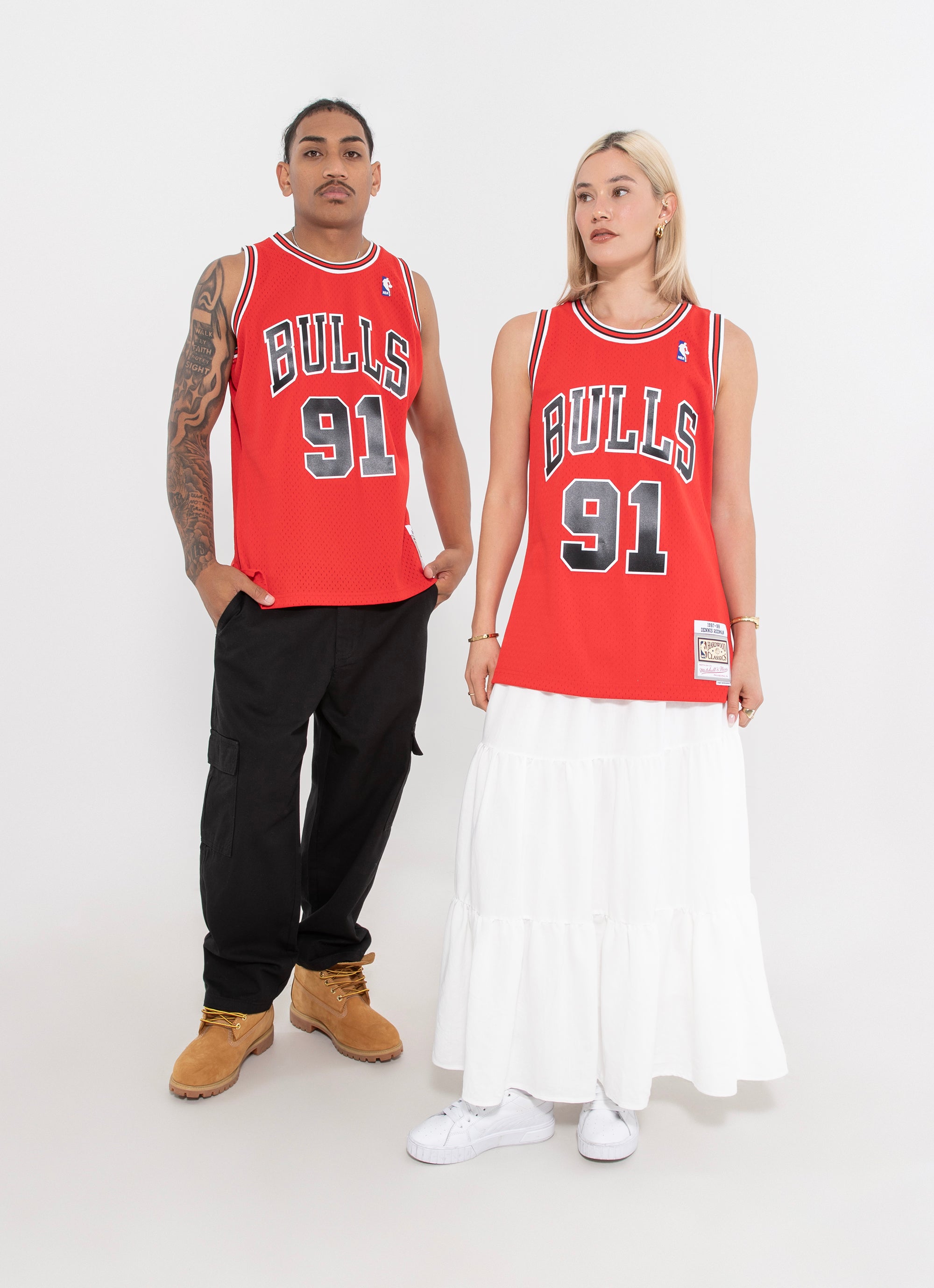 Mitchell & Ness Nba Chicago Bulls Dennis Rodman Swingman Jersey in Red