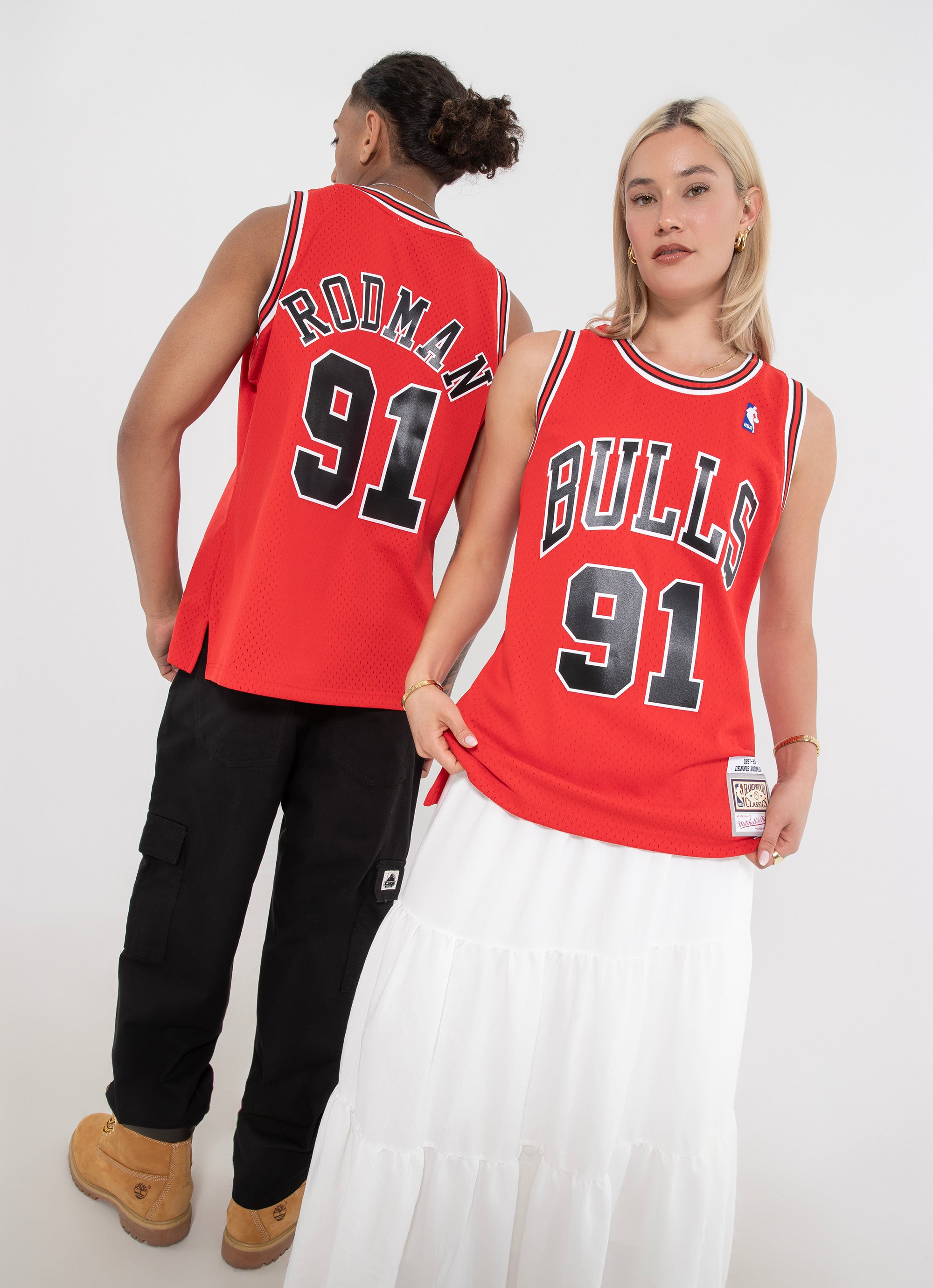 Mitchell & Ness Nba Chicago Bulls Dennis Rodman Swingman Jersey in Red