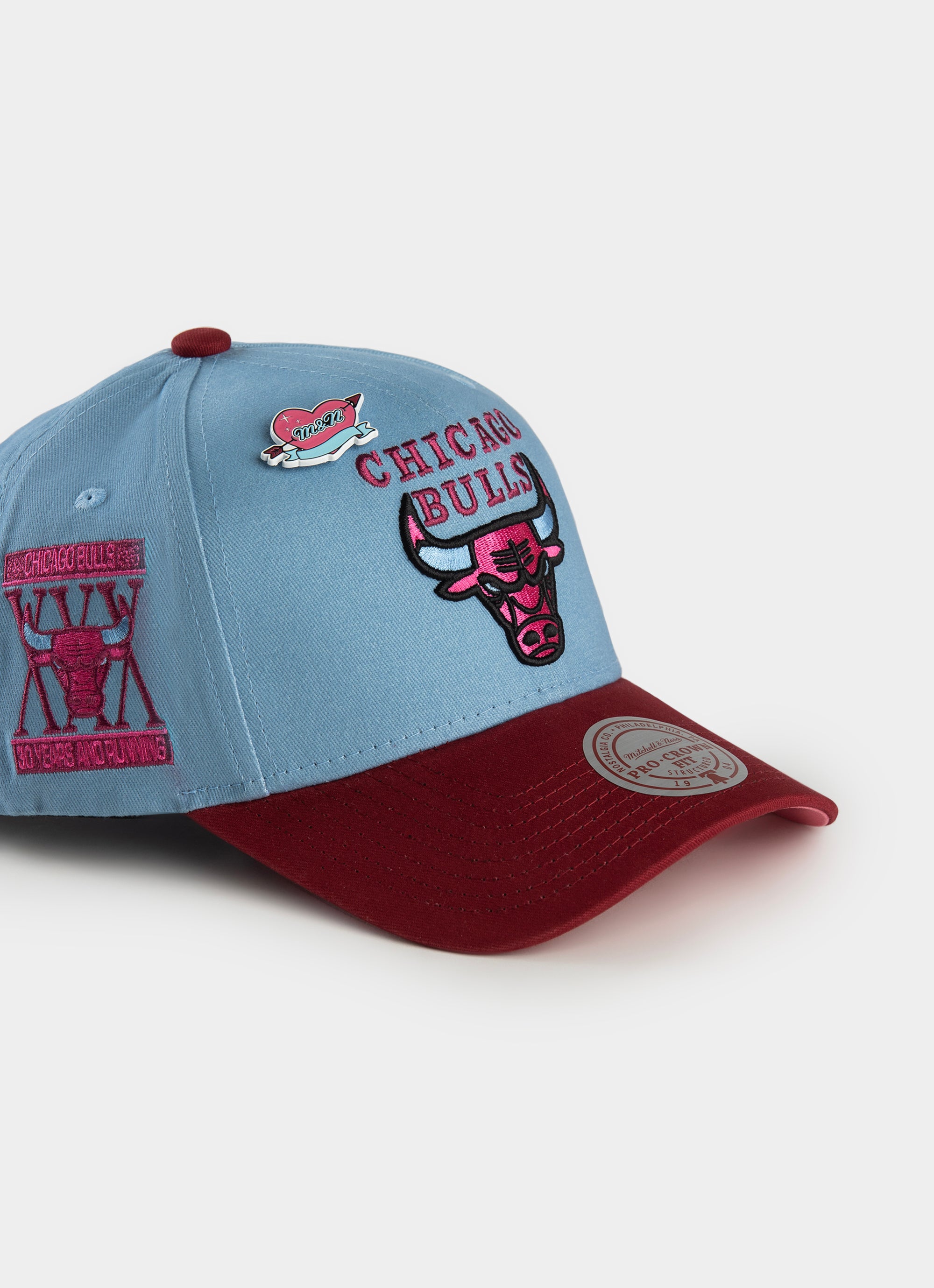 Mitchell & Ness Nba Chicago Bulls Lover Boy Pro Crown Snapback Cap in Blue