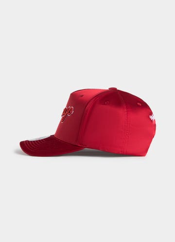 Mitchell & Ness Nba Chicago Bulls Satin Snapback Cap in Red