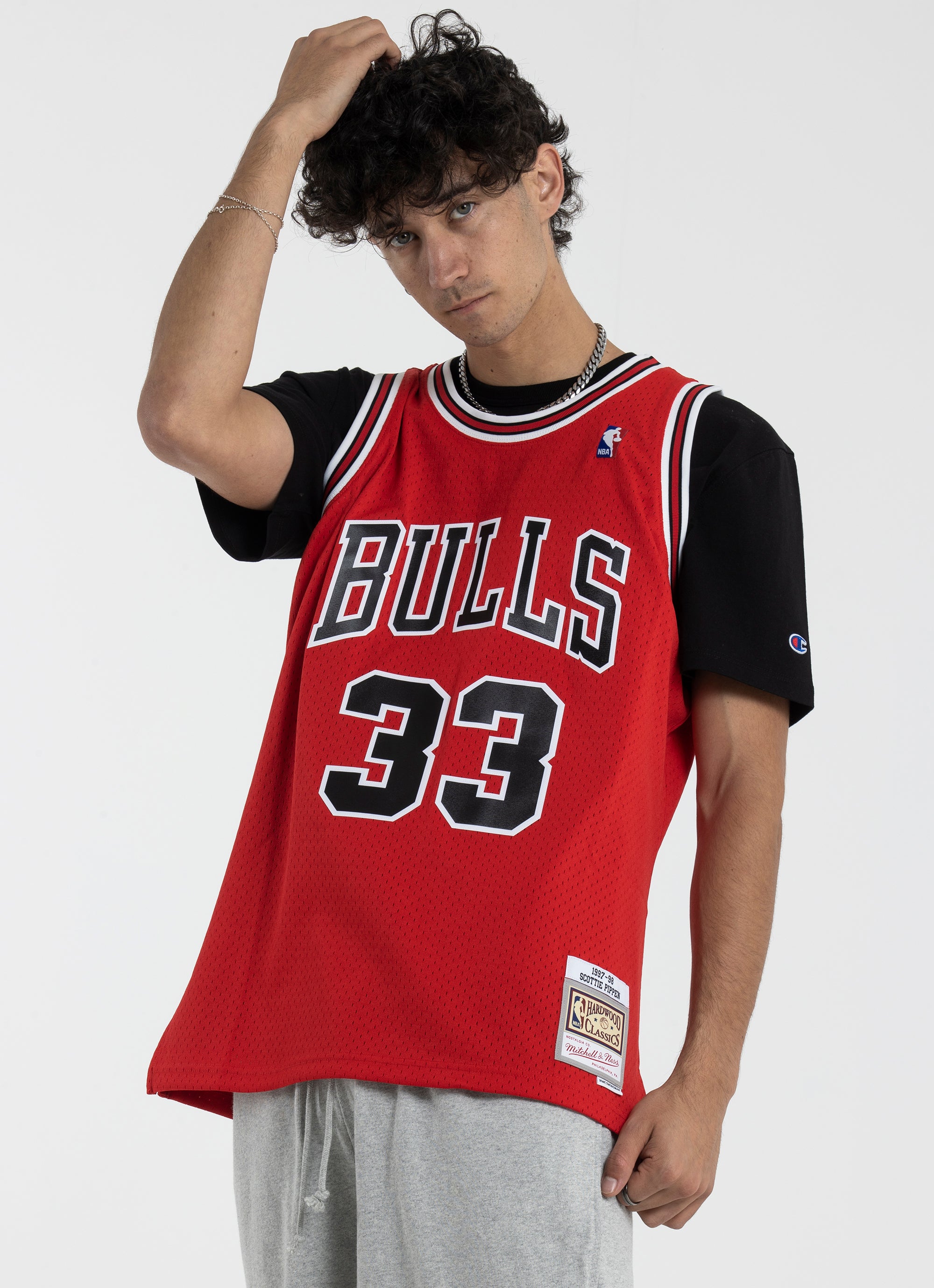 Women's Mitchell & Ness Chicago Bulls NBA Scottie Pippen Hardwood