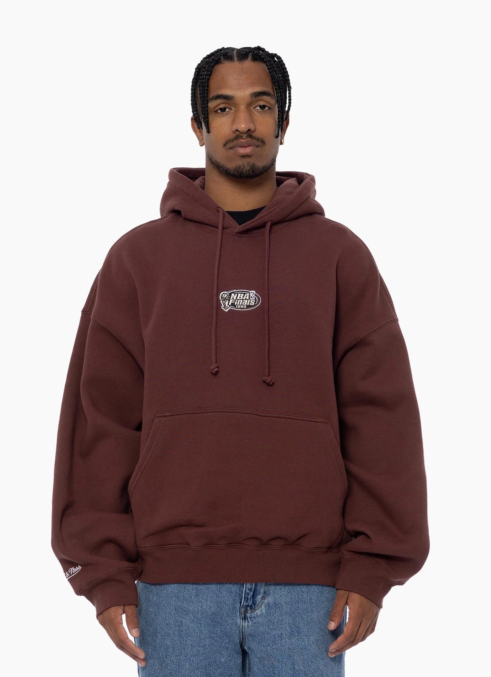 Mitchell & Ness Nba Chicago Bulls World Champions Hoodie in Brown 