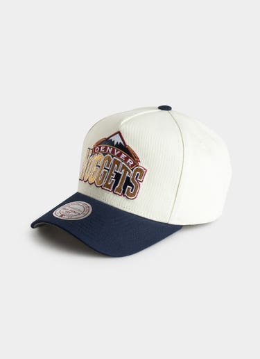 Mitchell & Ness Nba Denver Nuggets Evergreen Pro Pinch Snapback Cap in White