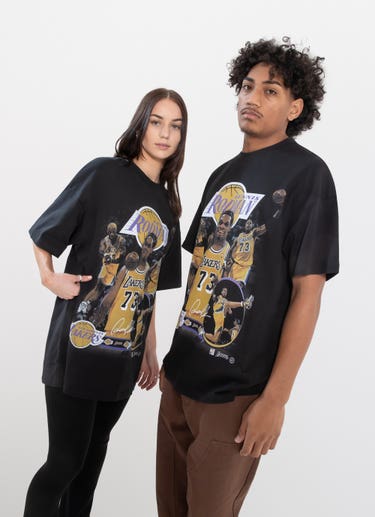 Mitchell & Ness Nba L.a Lakers Dennis Rodman Tee in Black
