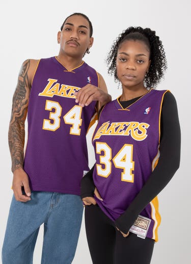 Mitchell & Ness Nba L.a Lakers Shaquille O'neal 99-00 Swingman Jersey in Purple