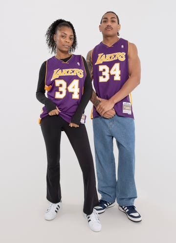 Mitchell & Ness Nba L.a Lakers Shaquille O'neal 99-00 Swingman Jersey in Purple