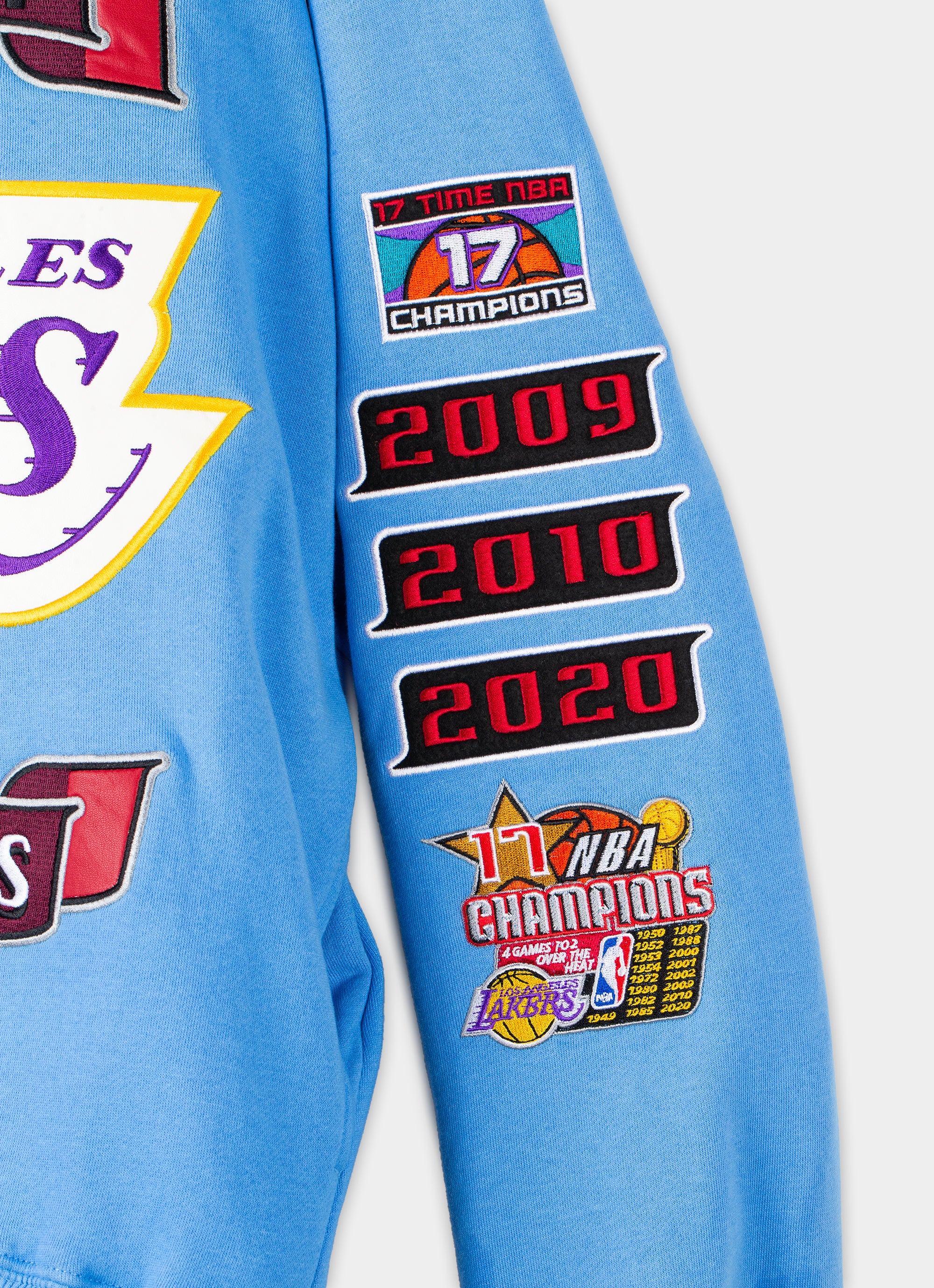 Mitchell & Ness Nba Los Angeles Lakers 17 Time Hoodie in Blue