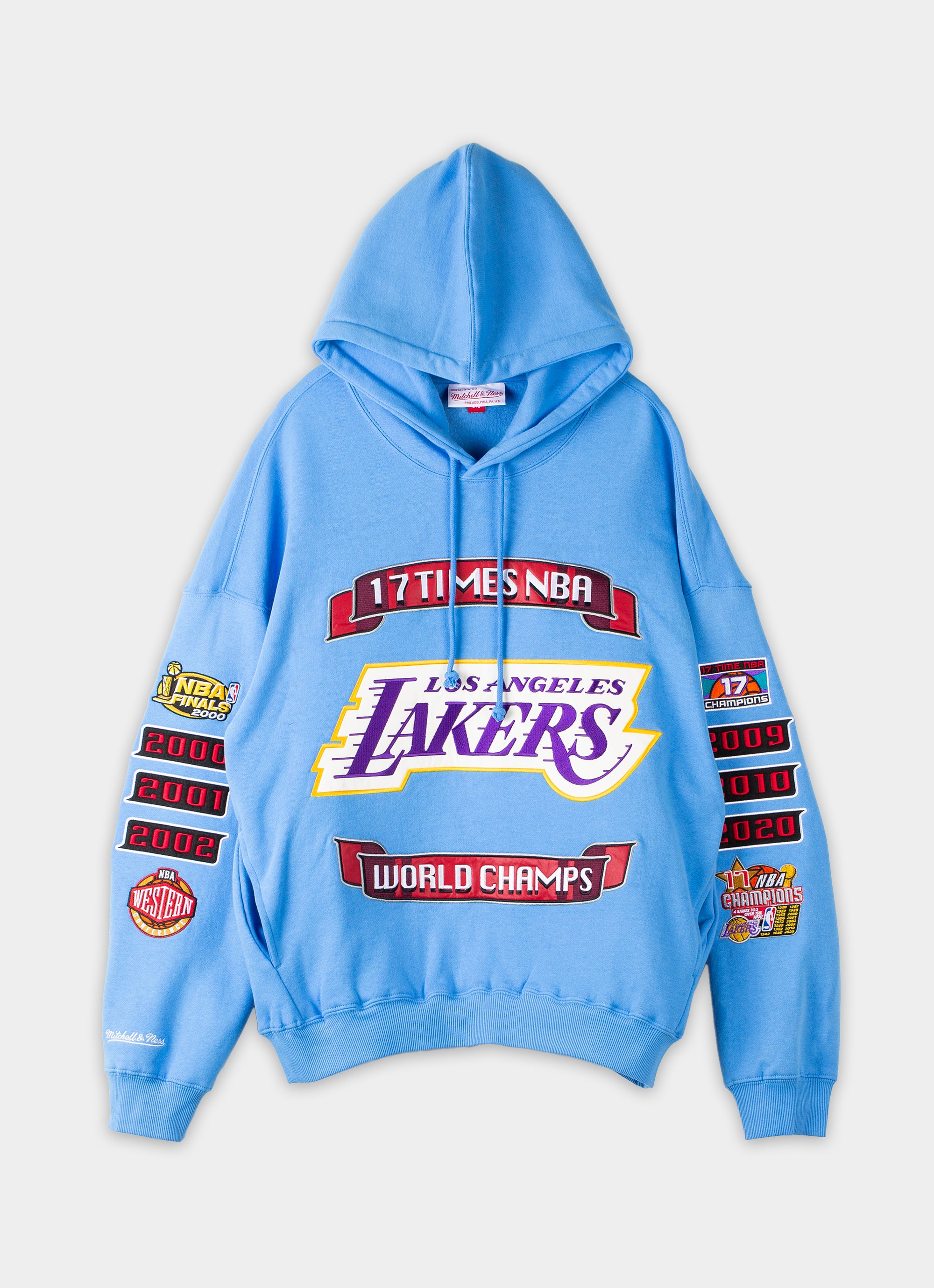 新品希少 Mitchell&Ness Lakers NBAファイナル2003XL Mitchell & Ness Nba Los Angeles Lakers 17 Time Hoodie in Blue