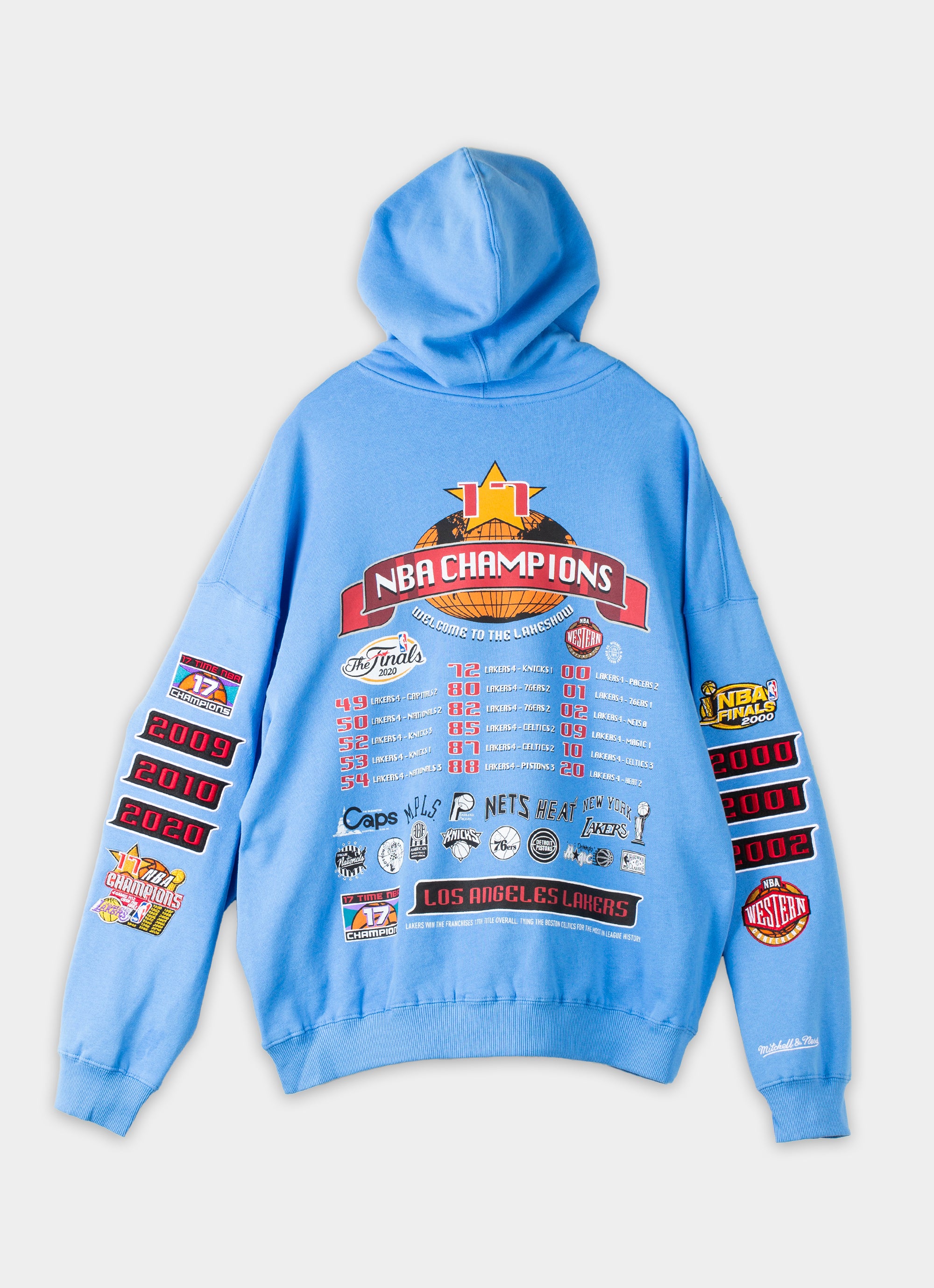 Mitchell & Ness Nba Los Angeles Lakers 17 Time Hoodie in Blue