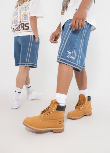 Mitchell & Ness Nba Los Angeles Lakers Denim Short in Blue