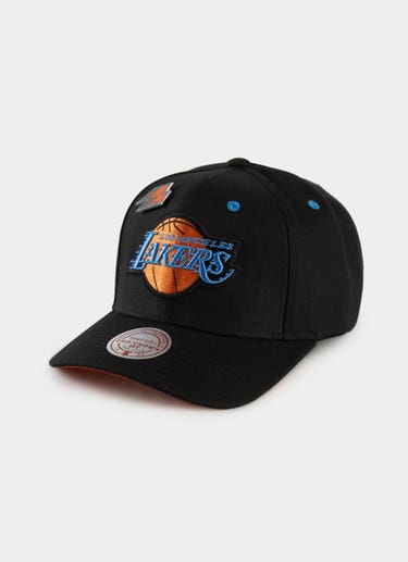 Mitchell & Ness Nba Los Angeles Lakers Double Team Pro Crown Snapback Cap in Black