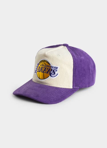 Mitchell & Ness Nba Los Angeles Lakers Front Row Origin Snapback Cap in Purple