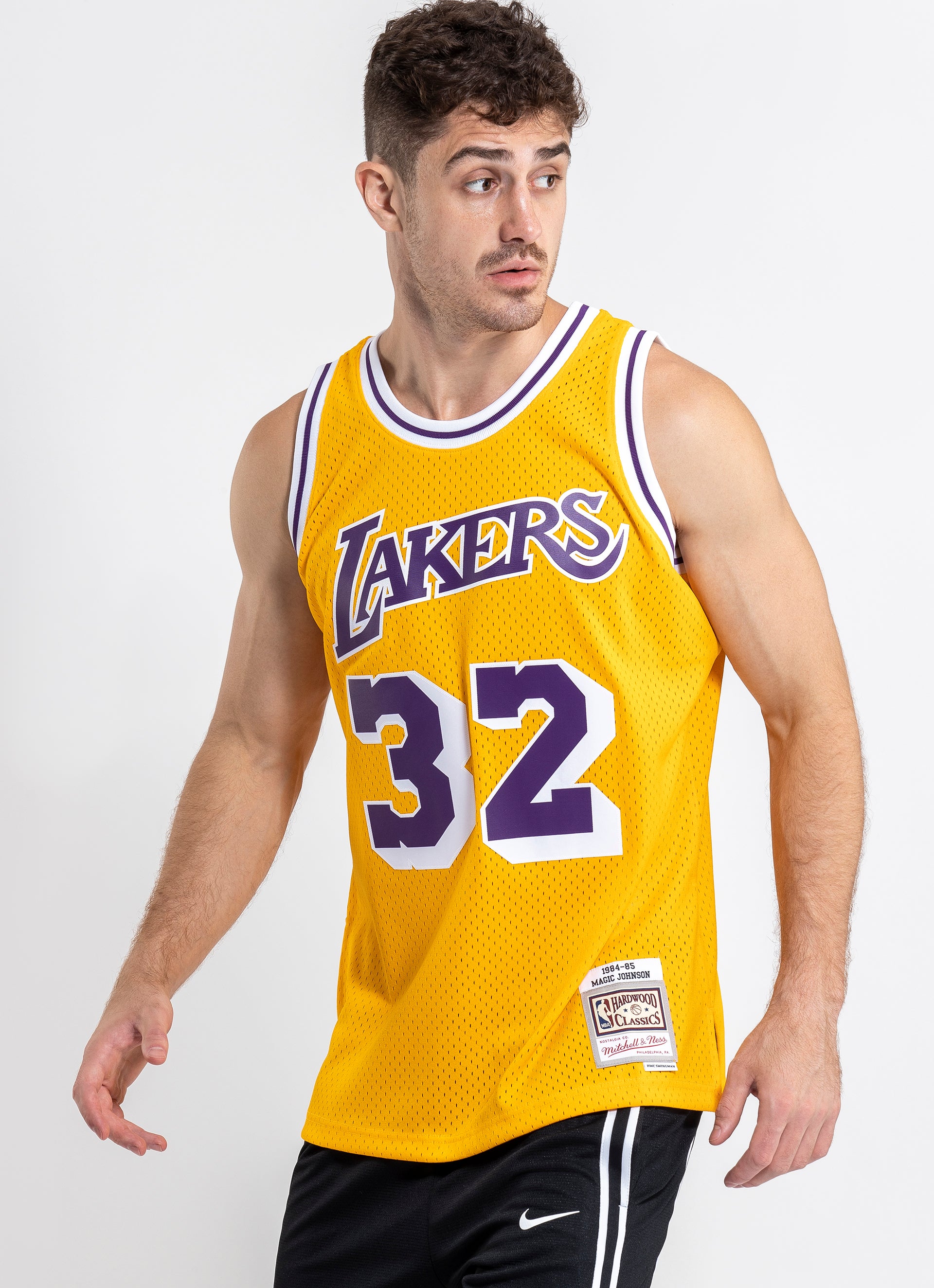 NBA Los Angeles Lakers Magic Johnson Swingman Jersey, Gold