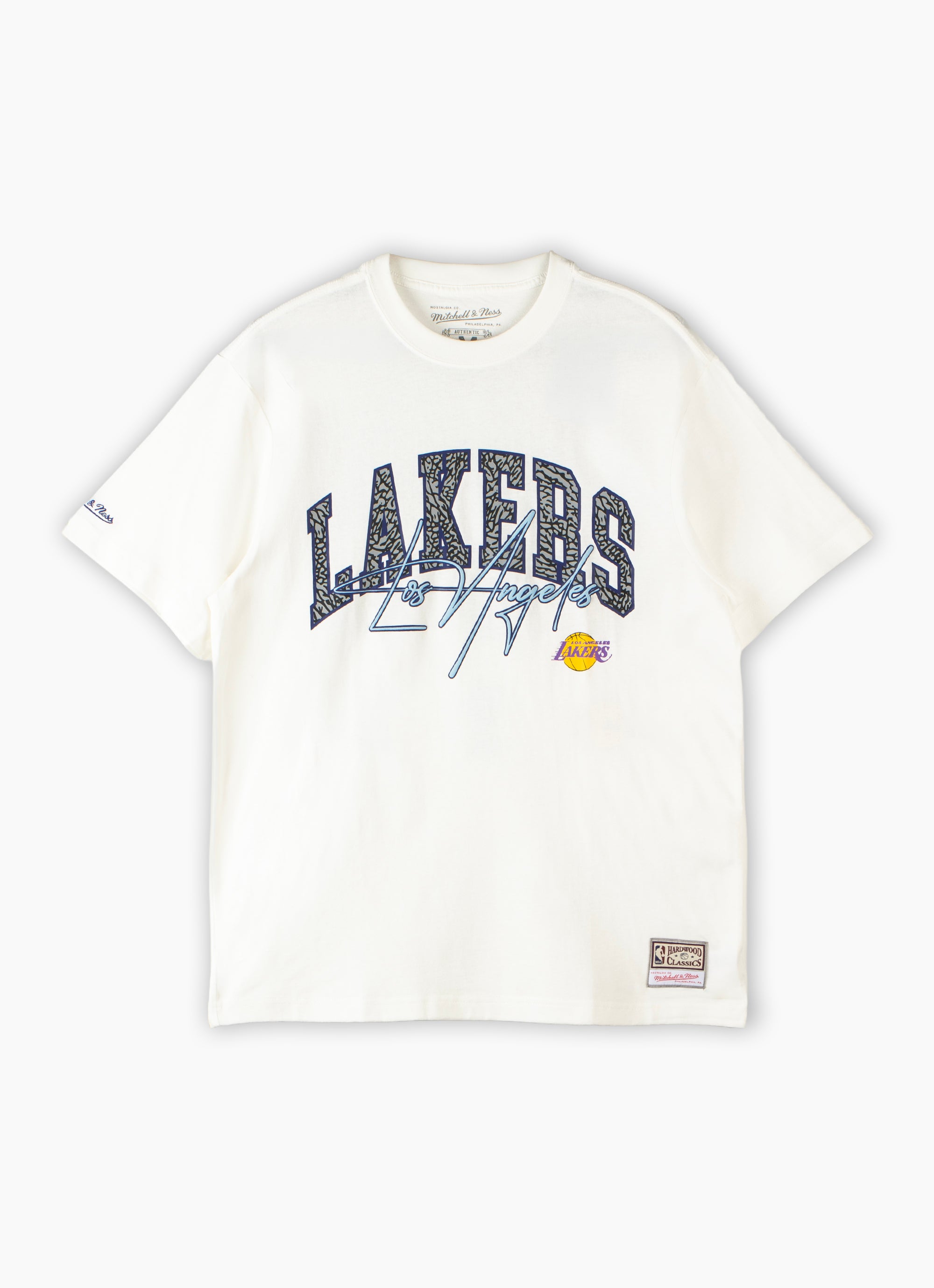 Mitchell & Ness Nba Los Angeles Lakers Multi Hit Tee in White