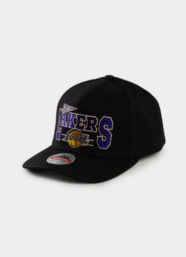 Mitchell & Ness Nba Los Angeles Lakers Pennant Snapback Cap in Black