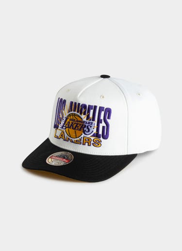 Mitchell & Ness Nba Los Angeles Lakers Post Up Mvp Snapback Cap in White