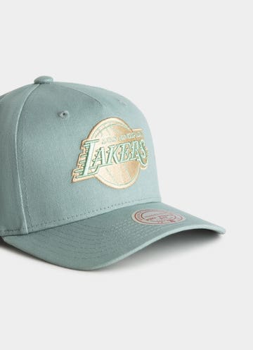 Mitchell & Ness Nba Los Angeles Lakers Seasonal Core Snapback Cap in Green