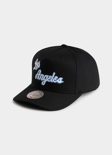 Mitchell & Ness Nba Los Angeles Lakers Team Colour Wordmark Mvp Snapback in Black