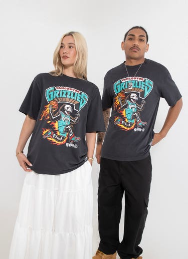 Mitchell & Ness Nba Memphis Grizzlies On Fire Tee in Black