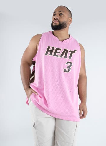 Mitchell & Ness Nba Miami Heat (dwayne Wade) Swingman Jersey Big & Tall in  Pink