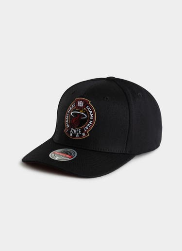 Mitchell & Ness Nba Miami Heat Travelling Mvp Snapback Cap in Black