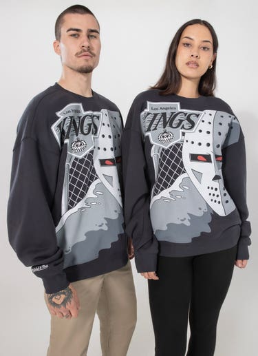 Mitchell & Ness Nhl La Kings Goalie Crewneck Sweatshirt in Black