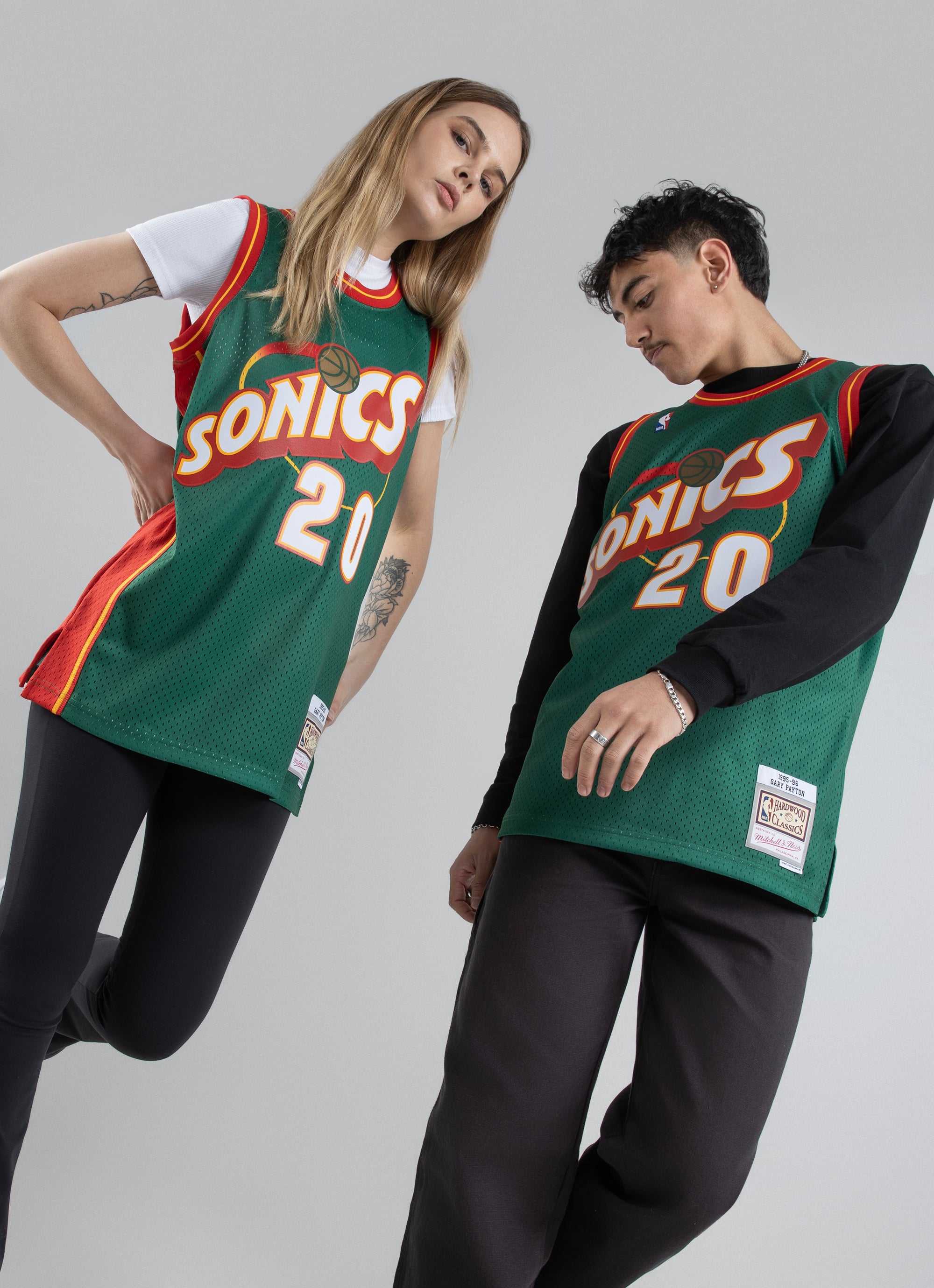 Mitchell & Ness Gary Payton 1995-96 Seattle Supersonics Green Swingman  Jersey