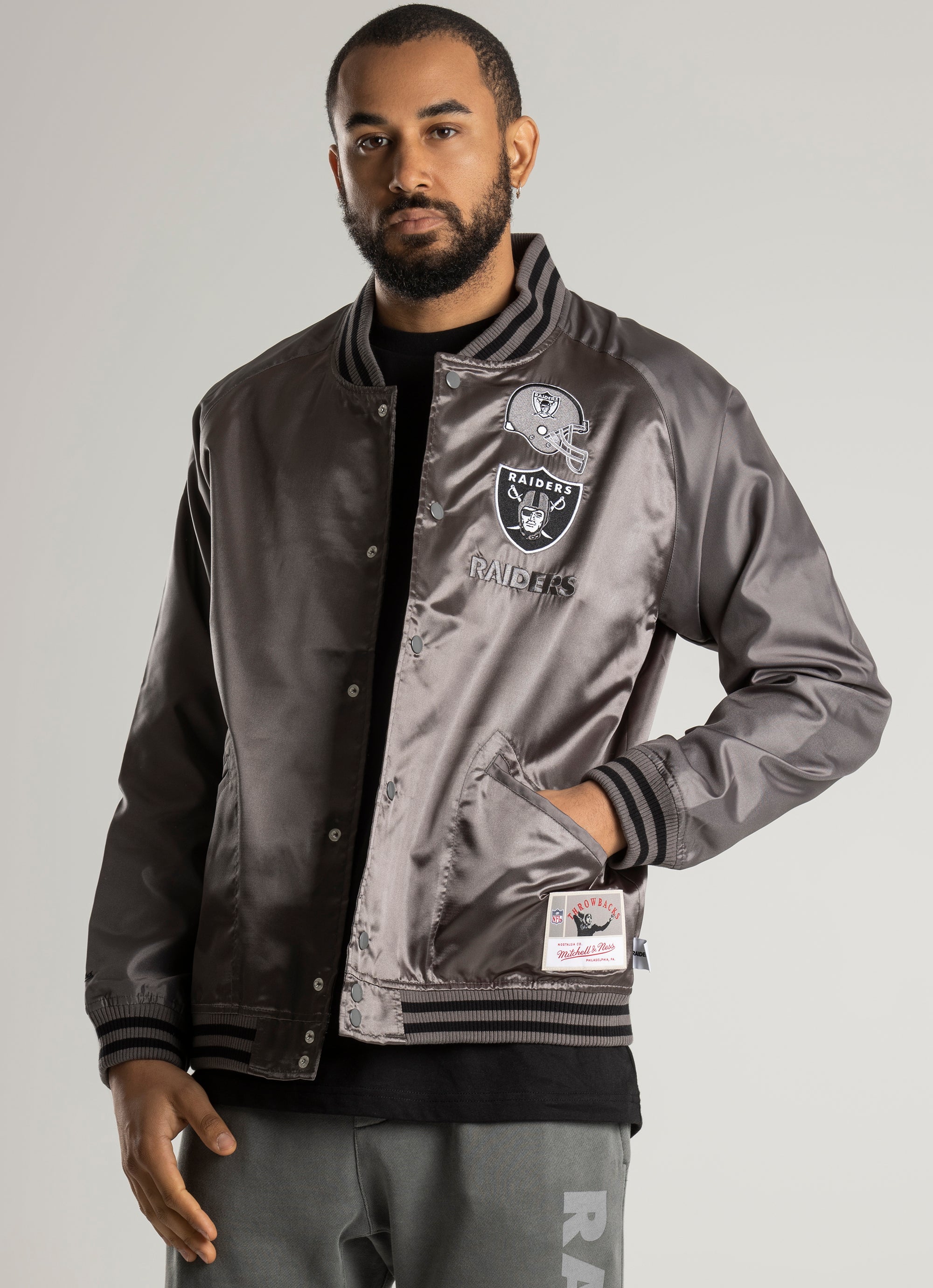 raiders mitchell and ness jacket