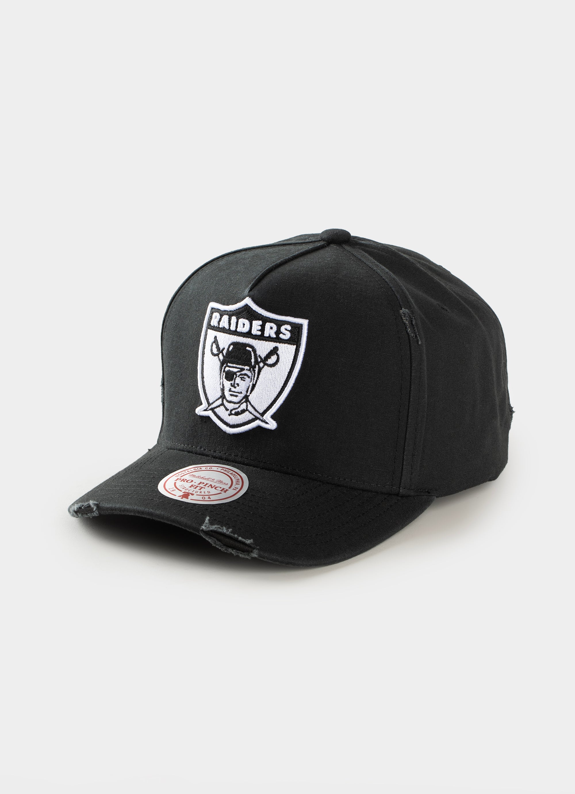 Mitchell & Ness Nfl Oakland Raiders Damaged Pro Pinch Snapback Cap