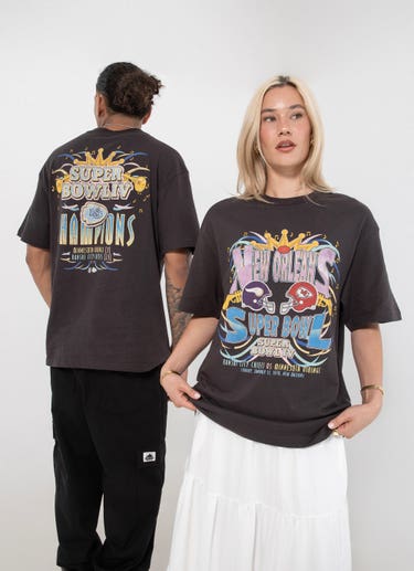 Mitchell & Ness Super Bowl Iv Match Up Tee in Black