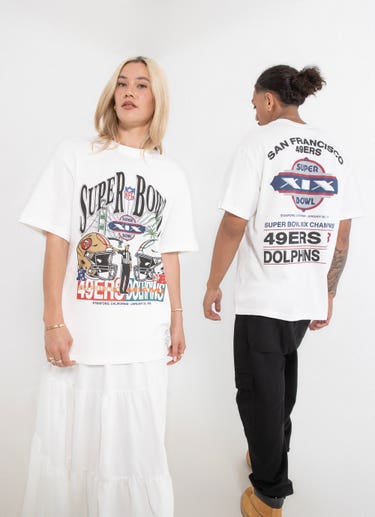Mitchell & Ness Super Bowl Xix Match Up Tee in White