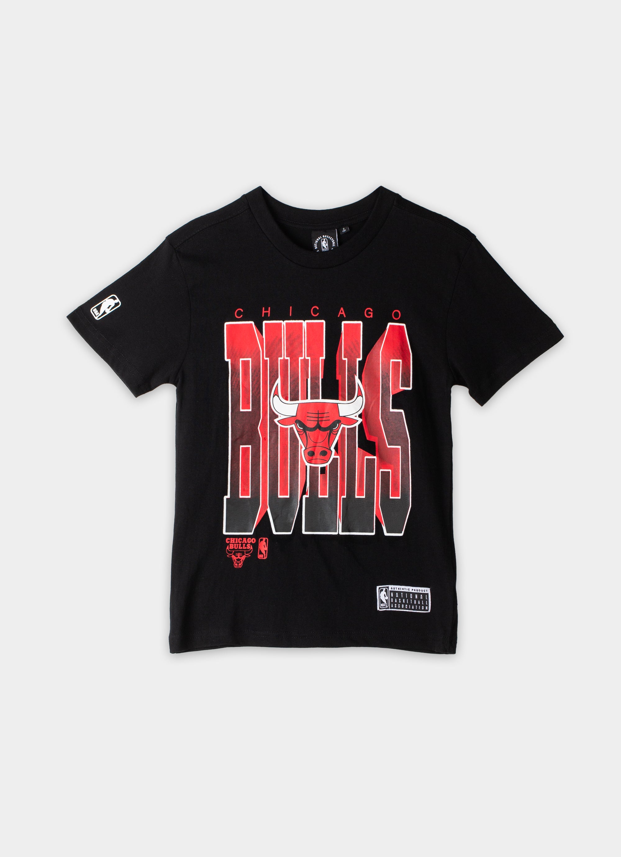 Nba Chicago Bulls Chest Speak Vintage Tee - Youth in Black | Red Rat