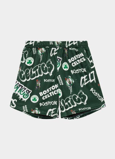 Nba Essentials Boston Celtics Everett Mesh Short - Youth in Green