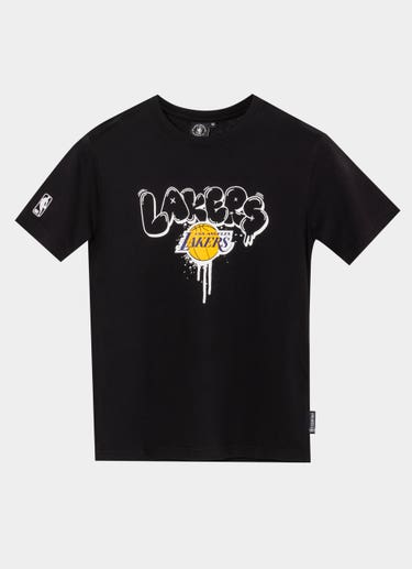 Nba Essentials Los Angeles Lakers Everett Short Sleeve Vintage Tee - Youth in Black