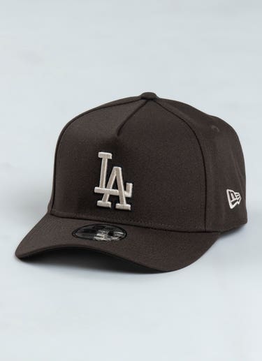 New Era Mlb 9forty A-frame Los Angeles Dodgers Brown Stone Snapback Cap in Brown
