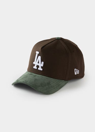 New Era Mlb 39thirty A-frame Los Angeles Dodgers Beef N Broc Suede Cap in Brown