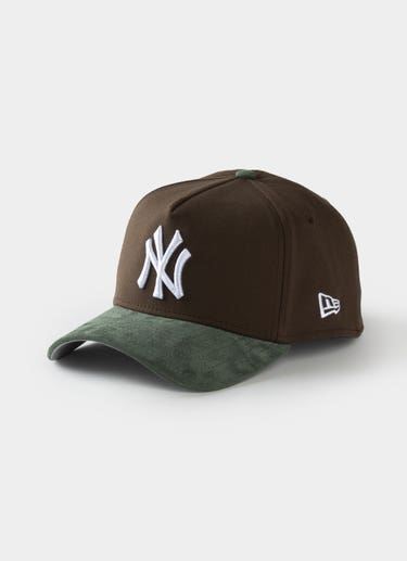 New Era Mlb 39thirty A-frame New York Yankees Beef N Broc Suede Fitted Cap in Brown