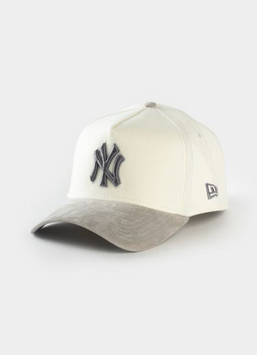 New Era Mlb 39thirty A-frame New York Yankees Cloud Suede Fitted Cap in White