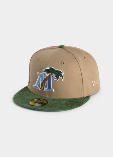 New Era Mlb 59fifty Oasis Fort Myers Mighty Mussels Cap in Brown