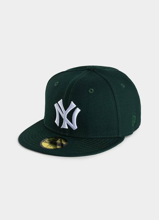 New Era Mlb 59fifty Regal Greens New York Yankees Cap in Green Red Rat